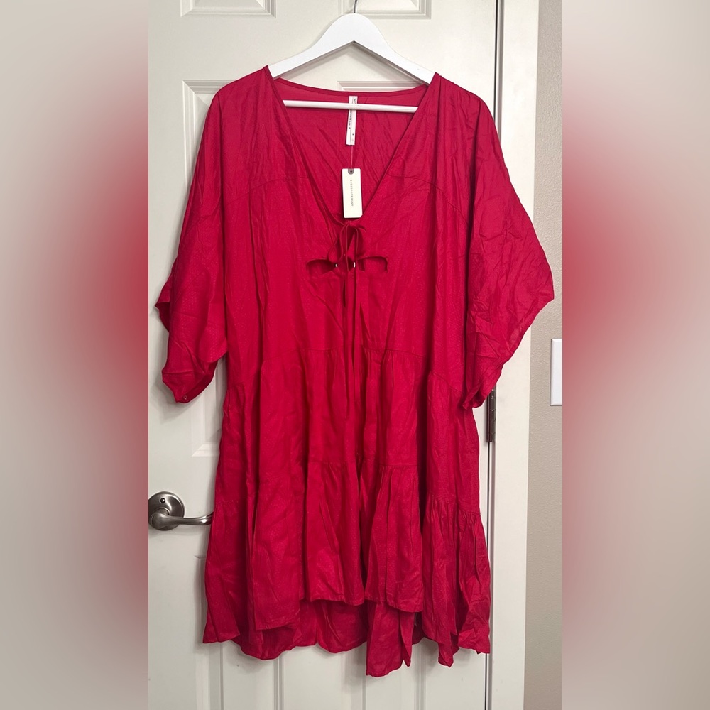 By Anthropologie Keyhole Tiered Babydoll Dress NWT